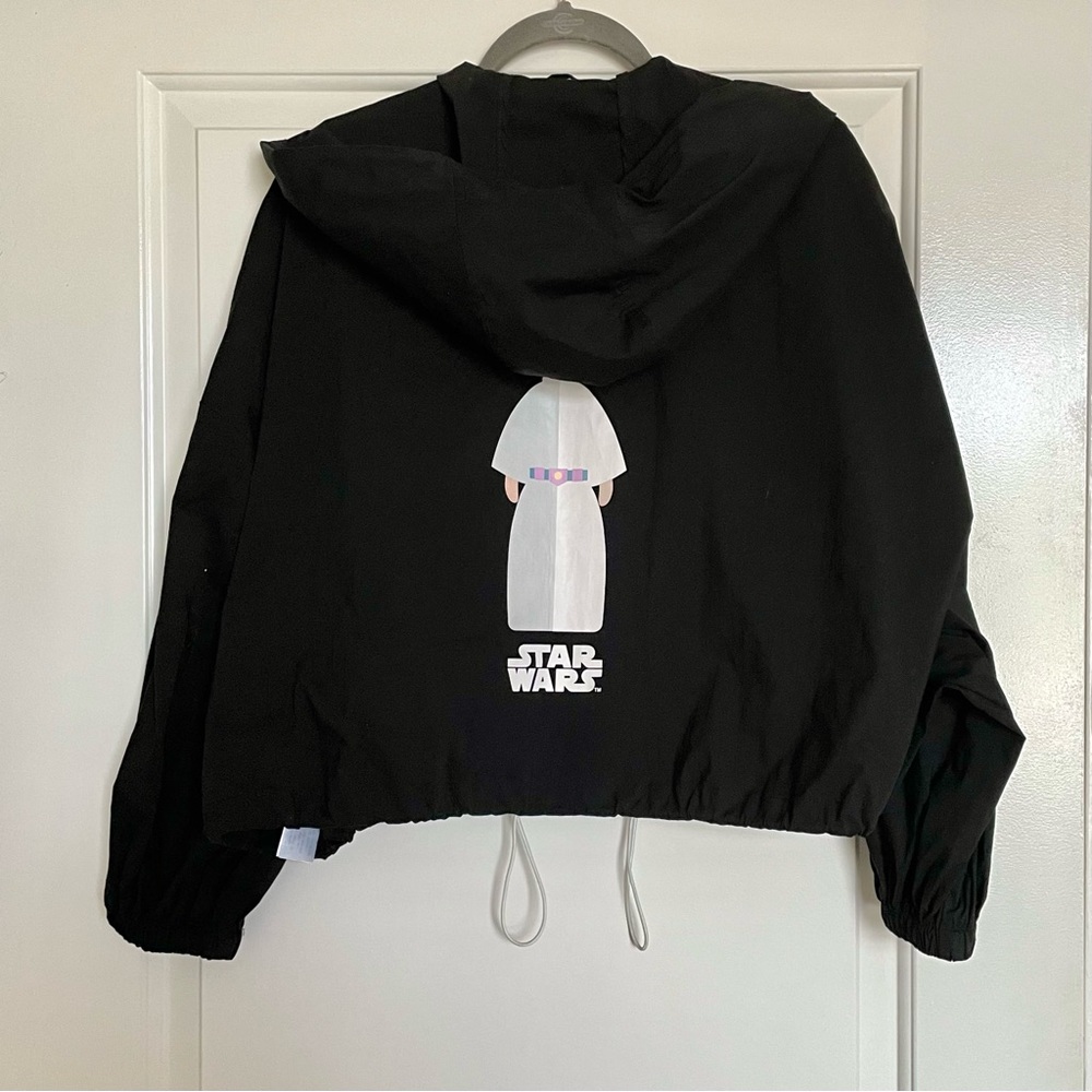 NWOT Zara Star Wars Windbreaker Rain Jacket in Black Size S-M - Picture 7 of 7